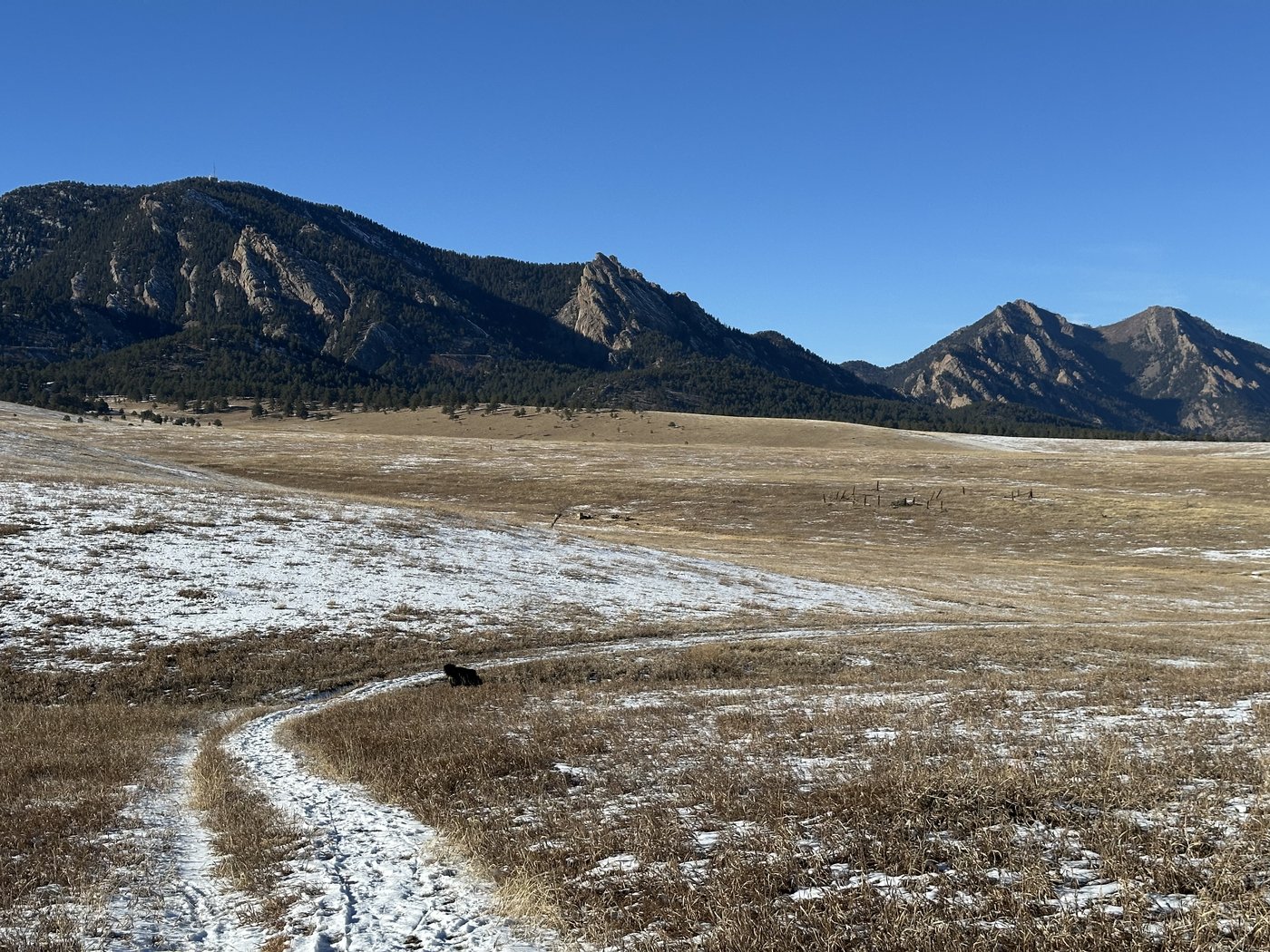 The Flatirons above Boulder, Colorado